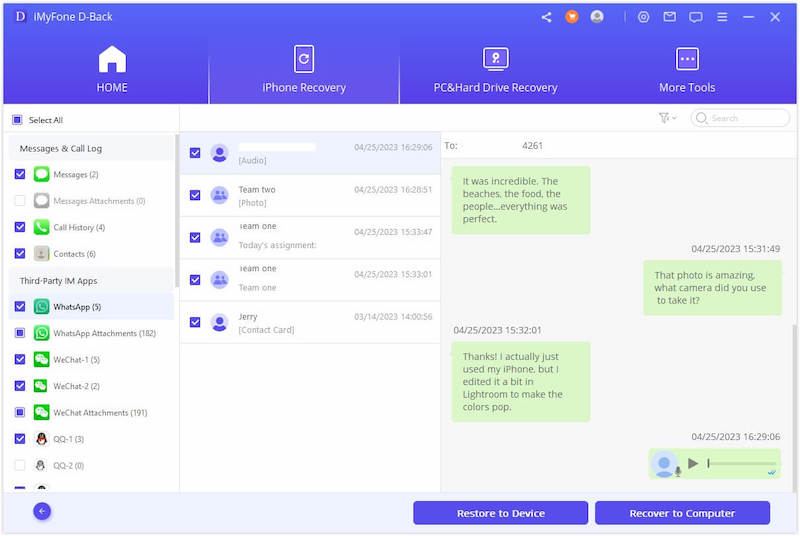 archivos de vista previa de d-back
